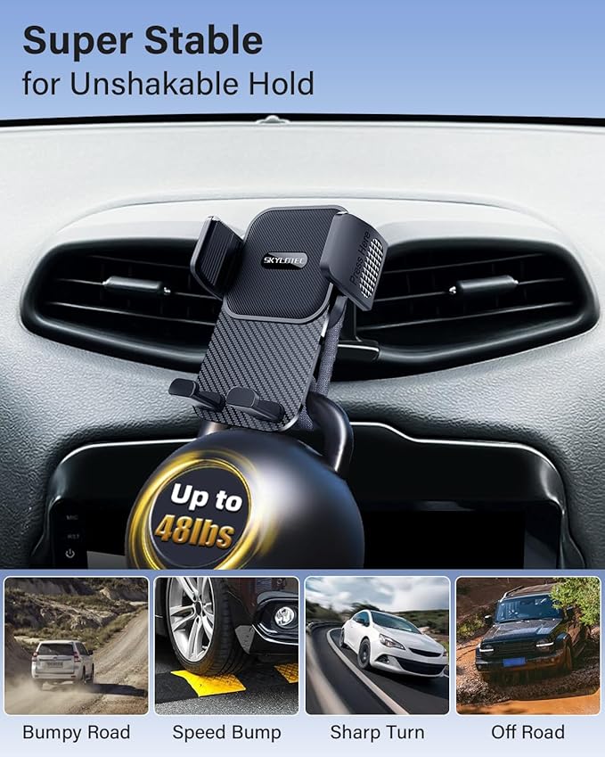 SKYLOTEC Car Phone Holder for Toyota Tacoma 2016 2017 2018 2019-2022 2023 Accessories Automobile Cradles Phone Mount, Cell Phone Base Not Block Air Vent