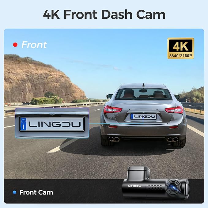 D500 Smart Dash Cam for Cars, 4K Front Dash Cam with WiFi&GPS, 0.96" LCD Display Car Camera, Night Vision, WDR, Parking Mode, Loop Recording, G-Sensor, 150° Wide Angle