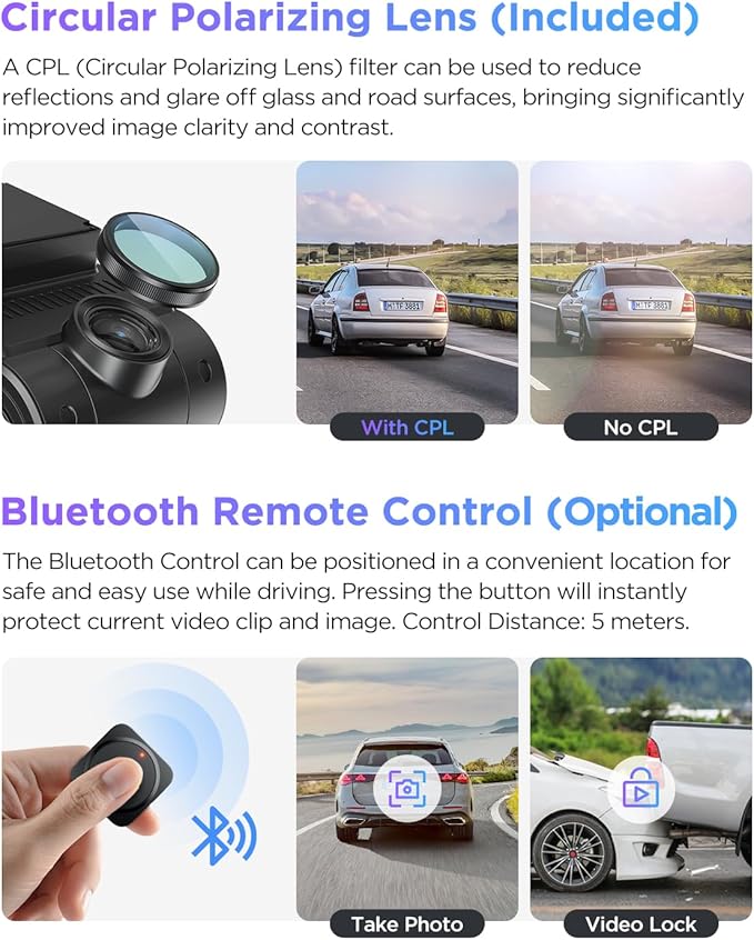 VIOFO A229 Pro 3 Channel 4K HDR Dash Cam, Dual STARVIS 2 Sensors IMX678 & IMX675, 4K+2K+1080P Front Inside and Rear Triple Car Camera, 5GHz WiFi GPS, Voice Control, 24H Parking Mode