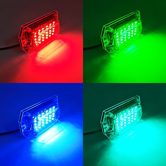 2 Pods RGB Rock Lights Replacement Damaged Pod for Full Angle RGB LED Rock Lights 12v Underglow Light Multicolor Waterproof Neon for Jeep Trucks ATV UTV Golf Cart Offroad Pickup RZR SXS