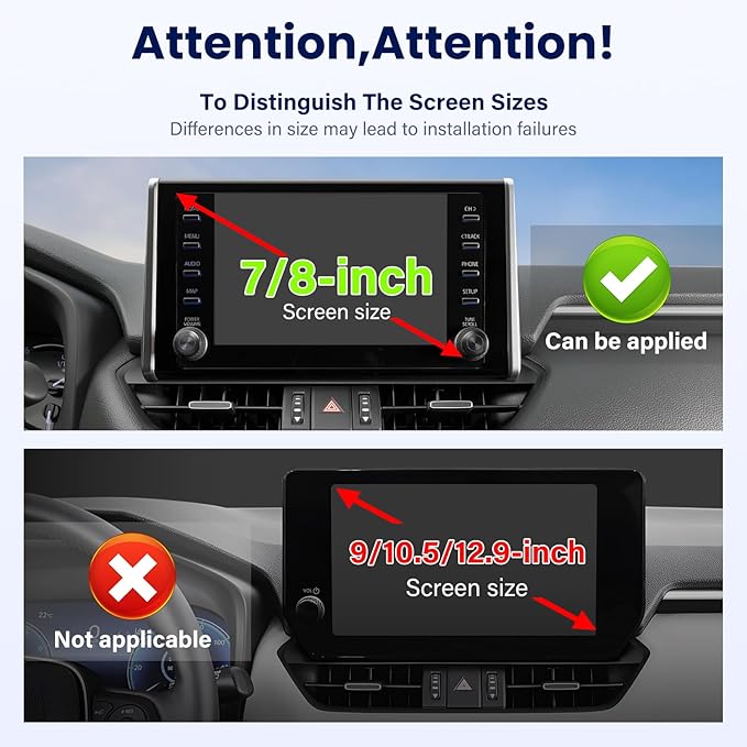 Car Phone Holder Fit for Toyota RAV4 2019-2025 W/Dash Tray Storge Box Organizer, Cell Phone Mount for RAV4 Accessories 7/8 inch Touch Screen 360 Degree Rotation (Not Fit 9/10.5 inch)
