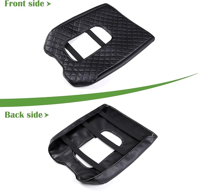 LLKUANG Car Center Console Armrest Cover Pad Fit for Toyota Tundra 2007-2021 Waterproof Leather Seat Armrest Box Cushion Pad Protector (Carbon Fiber Texture)