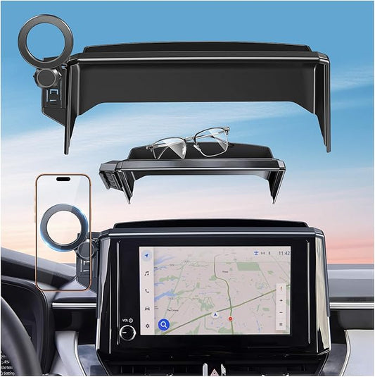 Car Phone Holder for Toyota Corolla 2020-2026 & Corolla Cross 2022-2026 (Only for 8-Inch Screen) 360° Rotation Magnetic Cell Phone Mount, Compatible with Magsafe, Does Not Affect Air Vent