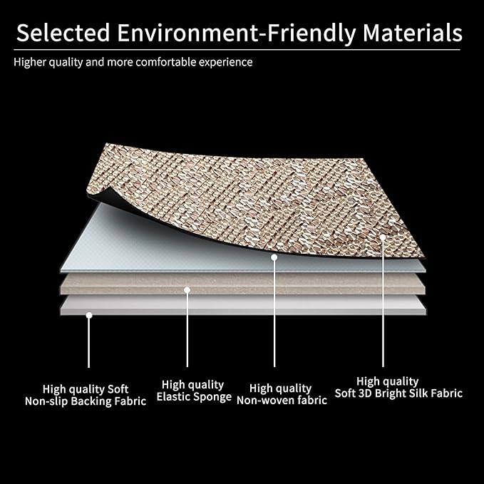Breathable Back Seat Cover-Universal Rear Seat Mat for All Seasons, Car Rear Seat Protector with Polyester Silk Material, Non-Slip Bottom. Fits 95% of Sedans, SUVs, Vans.(Beige)