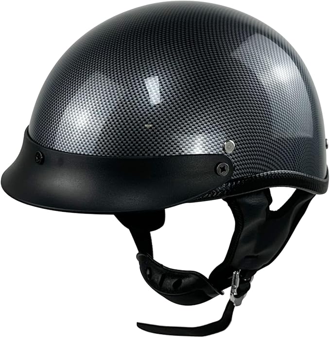 Adult Unisex Black Half Motorcycle Helmet, DOT Approved, for Chopper Moped Scooter Motorbike Electric