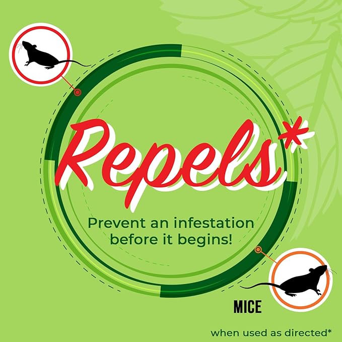 Mighty Mint Peppermint Oil Mouse Repellent Spray – Natural Indoor & Outdoor Control for Mice and Rodents – Plant-Based, Extra-Strong Formula - 16 oz (Pack of 2)