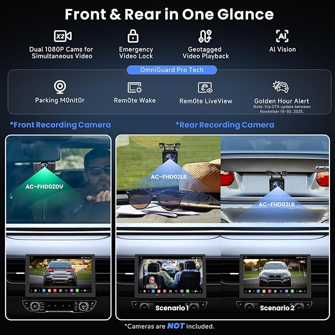 ATOTOZONE X10 9" Double DIN Car Stereo, 8G+128G Android Head Unit, AI Agent, Re-Mote Wake, Golden Hour Alert, AI Vision, 7.1.2-Ch Audio, Hi-Volt RCA, HDMI in, ADS Protocol,4G LTE, Wireless CP & AA