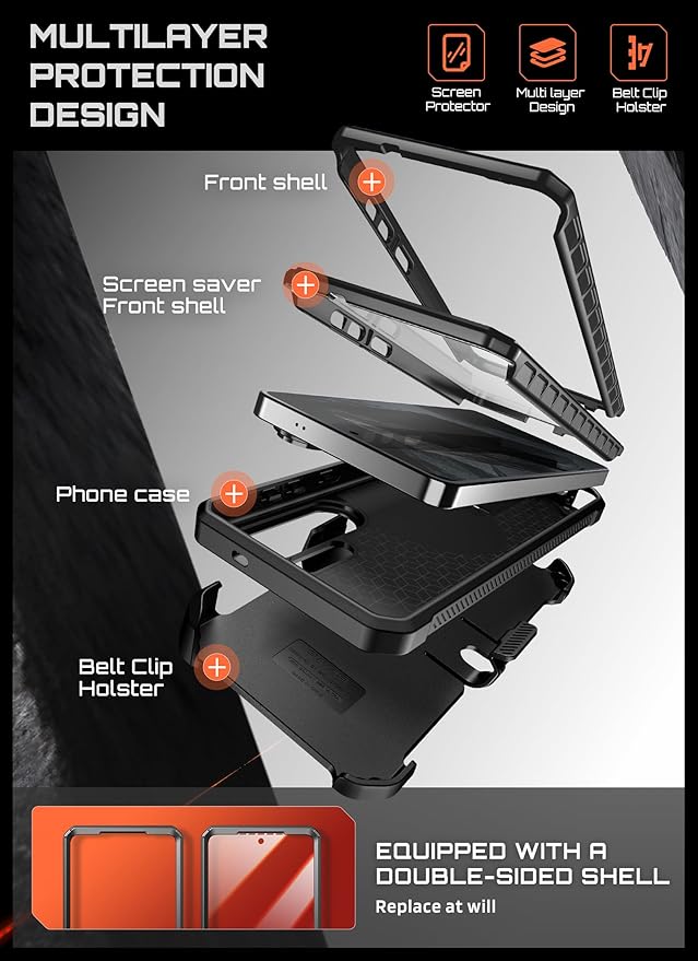 SUPCASE for Samsung Galaxy S26 Ultra Case with Stand, Military-Grade Drop Protection, Compatible with Wireless Charging/MagSafe, Built-in Screen Protector & Front Frame – UB Pro Mag, Aramid