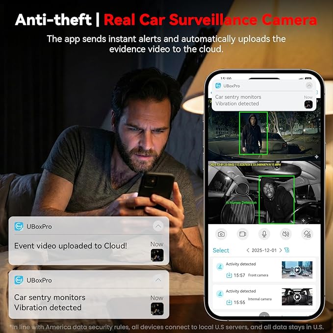 IIWEY 4G LTE Dash Cam with Live-Streaming, Anti-Theft Car Security Camera, Instant Alert via App, Cloud & SD Storage, 2K+1080P Front Inside, No Screen, IR Night Vision, 24/7 Parking Mode, GPS, OBD