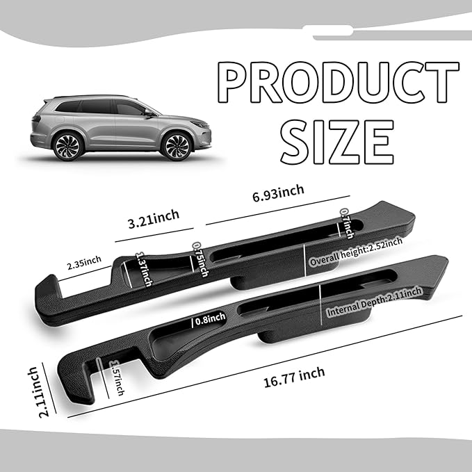 2PCS Car Seat Gap Filler Organizer with Deepened Storage Slots,2-in-1 Car Gap Seat Filler with Charging Opening for Avoiding Items Falling,Universal Cars Side Seats Gaps Fillers