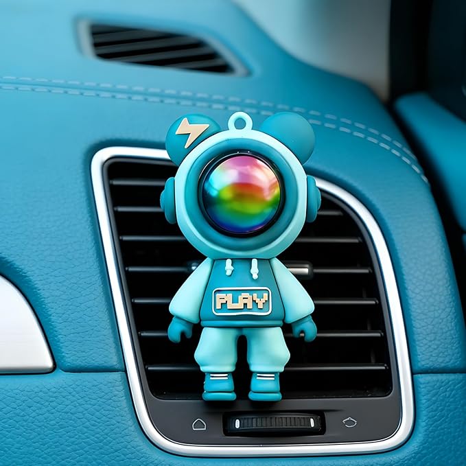 Car Air Freshener,Astronaut Vent Clip,Car Odor Eliminator,Car Air Freshener Clips (Green)