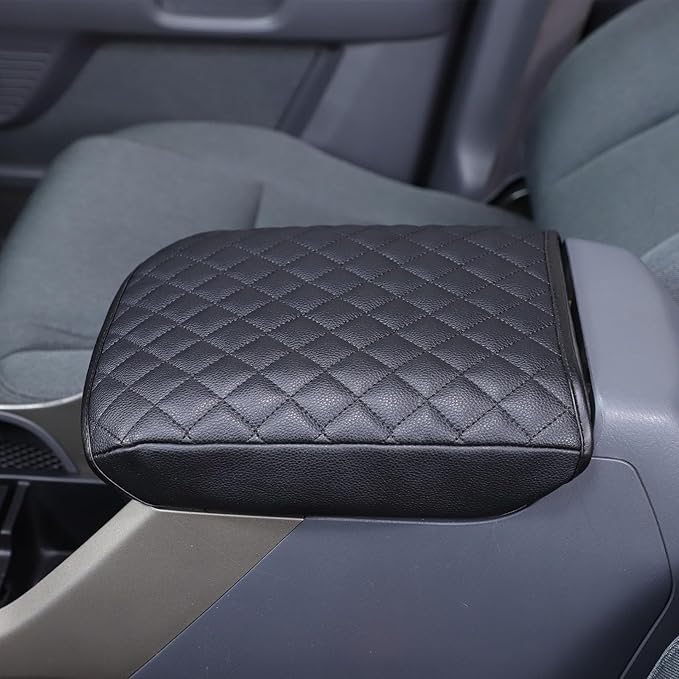 Center Console Cover Pad for Honda Pilot 2003 2004 2005 2006 2007 2008 Accessories Arm Rest Box Lid Cover Pad Armrest Seat Box Cover Car Armrest Pillow Cushion Mat Protector Leather (Black)