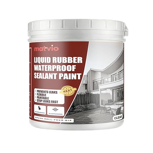 Crystal Clear Invisible Waterproof Agent - Elastic Liquid Rubber Waterproof Sealant for Shower, Tile & Bathroom Repair - Transparent Leak Stopper for Windows & Masonry - UV Resistant - 1 Quart