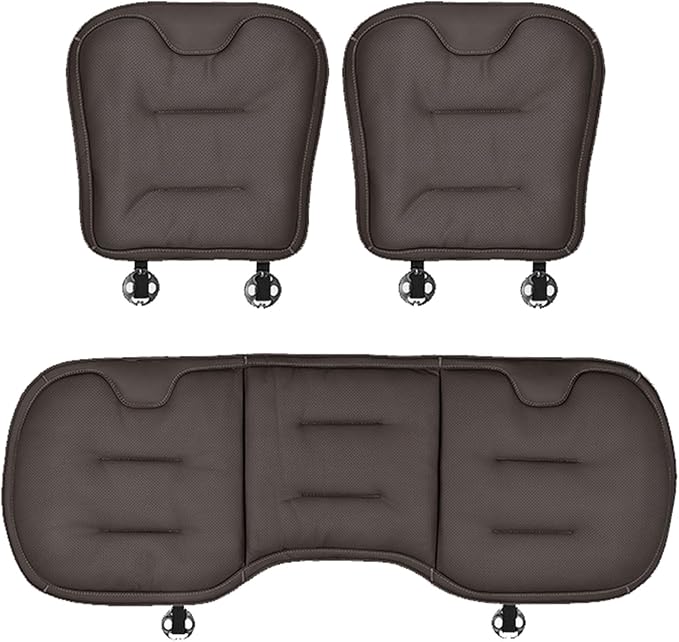 Car Seat Cushion for Porsche Macan 2015-2025-pr, Breathable Non-Slip Driver Seat Pad Ergonomic Memory Foam for Long Driving Car Office,B/3Pcs-Coffee