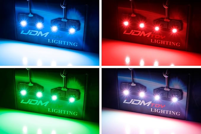 iJDMTOY RGBW Multicolor LED DRL Board Lighting Kit Compatible with 2013-2014 Ford Mustang, Control_by_Smartphone
