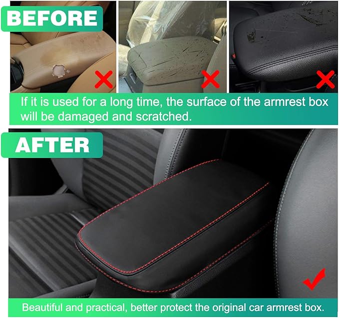 SHAOHAO 2022 2023 Kona Armrest Cover Compatible with 2018-2022 2023 Hyundai Kona Accessories 2022 2023 Kona SE, SEL, N Line, Limited Center Console Cover Kona Arm Rest Cover Soft Pad Protector