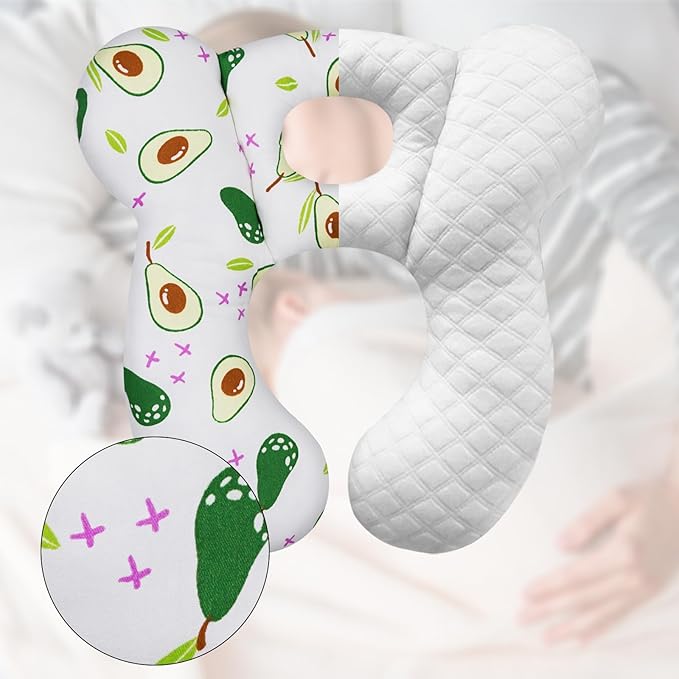 Baby Travel Pillow, Upgrade U-Shape Infant Pillow for Car Seat Pushchair and Stroller, Soft Comfortable Sleep Cushion for Kids Newborn and Toddler -Avocado