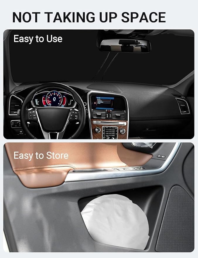 Proadsy 2026 Upgrade Front Windshield Sun Shade Foldable Sunshade Protector Sun Visor Custom Fit 2010-2017 Volvo XC60 SUV Accessories