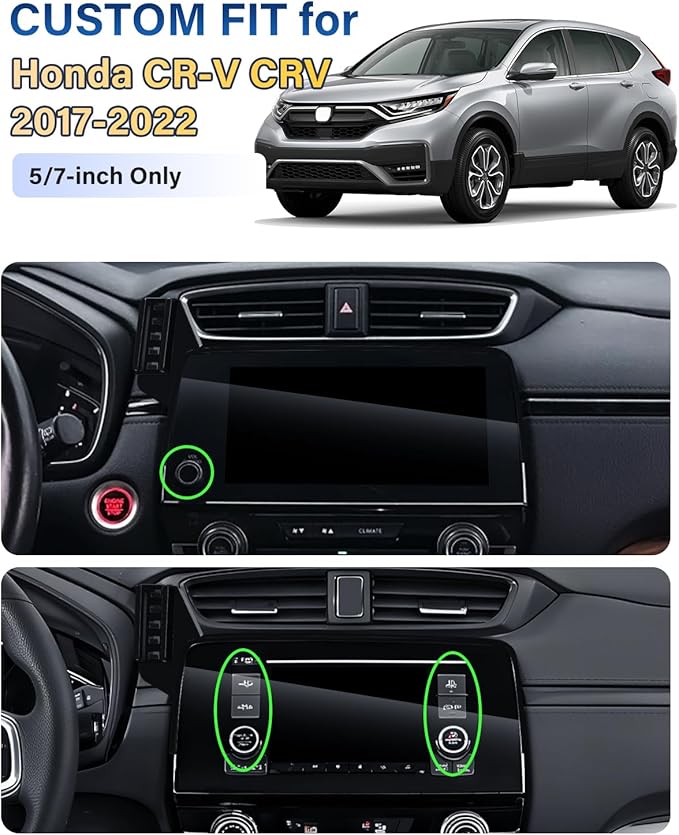 SKYLOTEC Car Phone Holder for Honda CR-V CRV 2017 2018 2019 2020 2021 2022 Accessories 5/7-Inch Screen Fixed Clip, Automobile Cradles Phone Mount, Cell Phone Base Not Block Air Vent