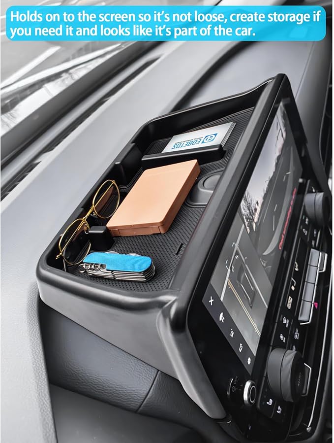 EDBETOS 2024-2026 Grand Highlander Accessories Dashboard Organizer Compatible with 2024 2025 2026 Toyota Grand Highlander Dash Center Console Screen Storage Insert Tray Tissue Sunglasses Holder