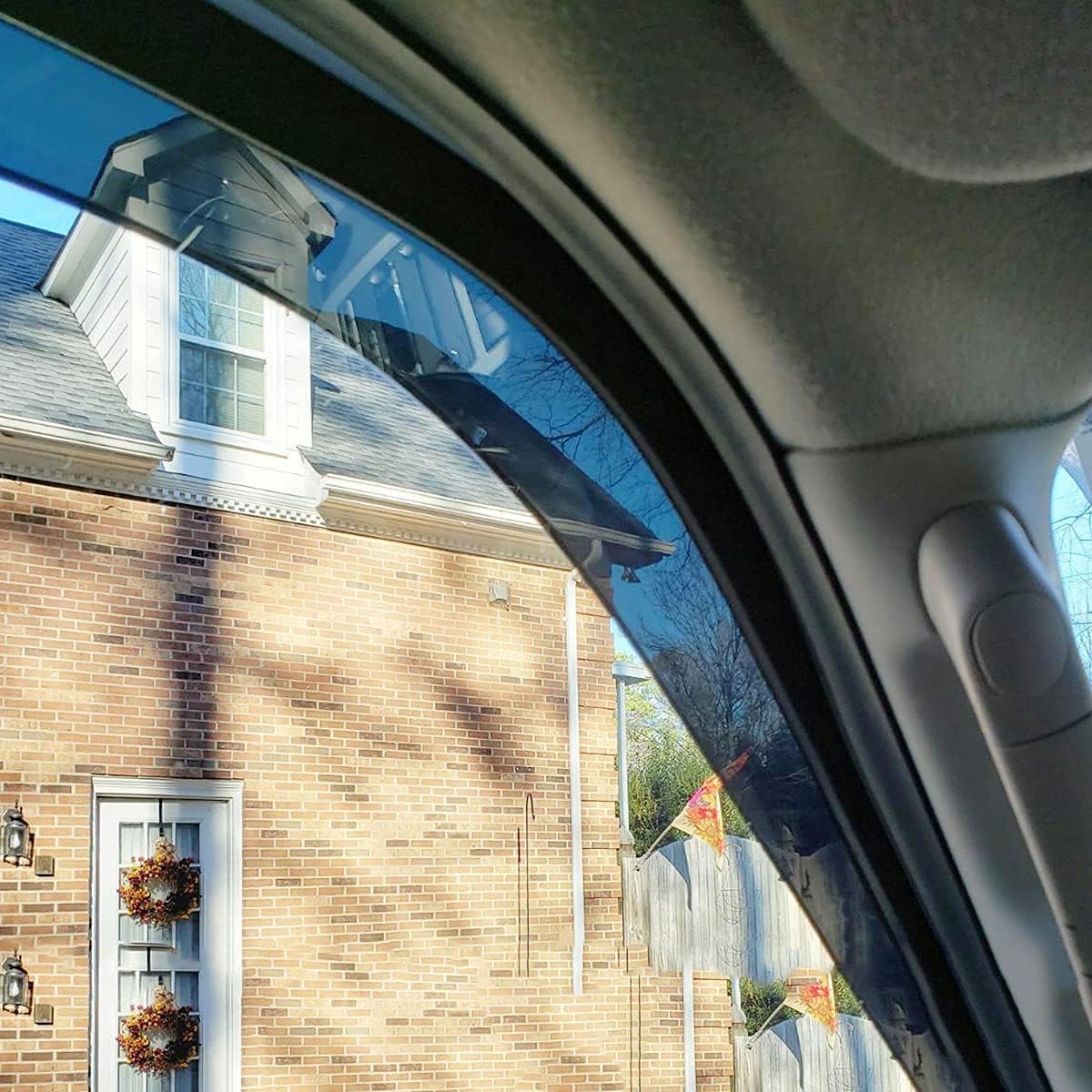 94539 4Pcs Out-Channel Tape On Side Wind Vent Deflector,Dark Smoke Window Visors,Nice Sun Rain Guards fit for 2005-2015 Nissan Xterra