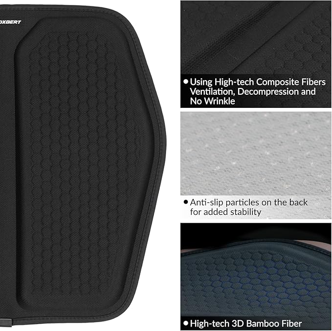 XUKEY Gel Seat Cushion with Non-Slip Cover,Gel Seat Cushion for Long Sitting Pressure Relief,Seat Cover Big Absorbs Pressure Points,Anti-Slip Coccyx Cover for Tailbone Lower Back Pain