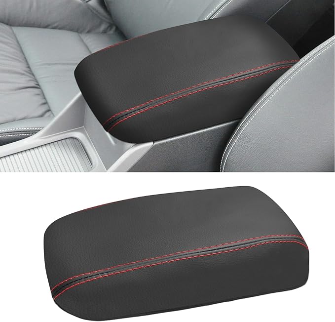 Compatible with Center Console Armrest Cover for Honda Civic 2012 2013 2014 2015 Leather Arm Rest Storage Box Lids Cushion Protector Pad