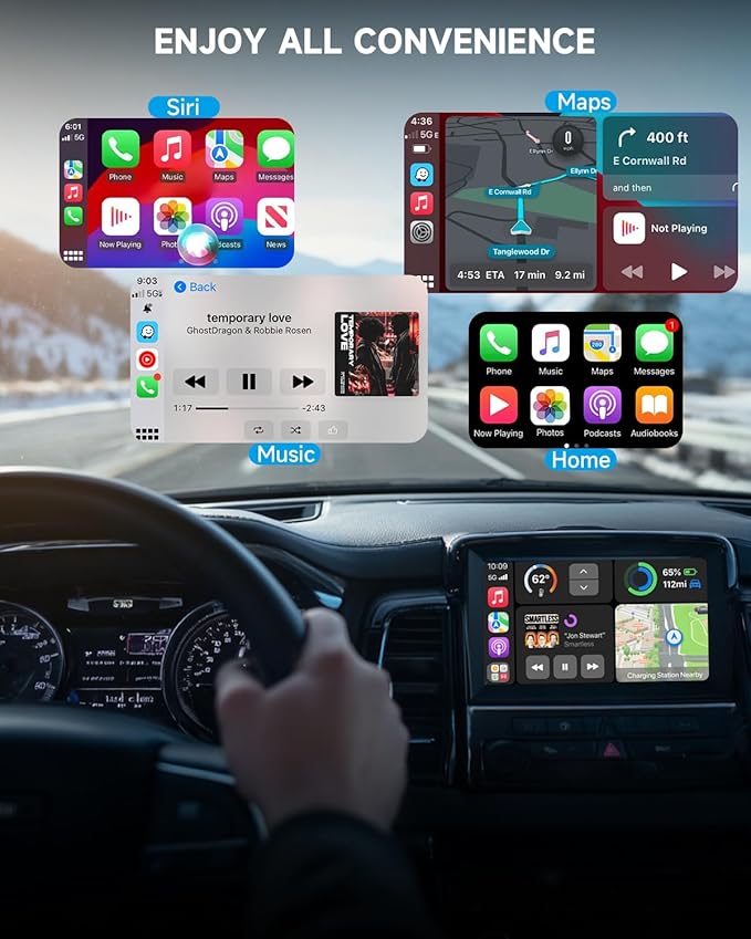 Wireless CarPlay Adapter for Apple iPhone,Android Auto & 2-in-1 CarPlay,Converts Wired to Wireless. Instant Auto-Connect, Low Latency, Plug and Play USB-A/C(iOS 10+, Android 11+) 2026