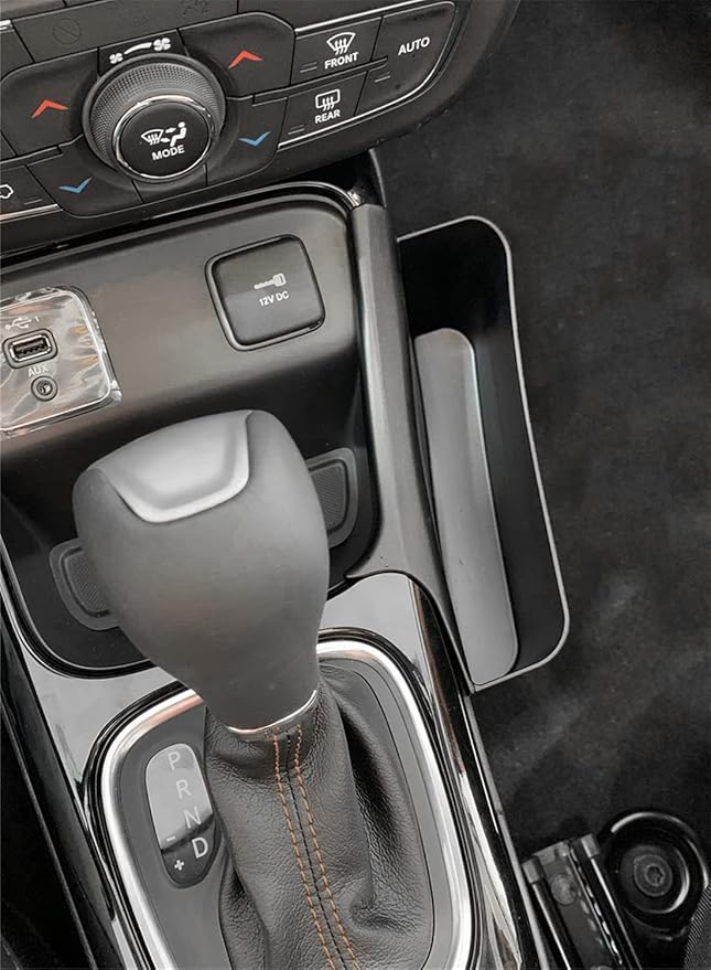 Center Console Organizer Gear Shift Storage Tray Compatible with Jeep Compass Trailhawk North Sport Limited Latitude 2017 2018 2019 2020 with Auto Transmission (Pack of 1)