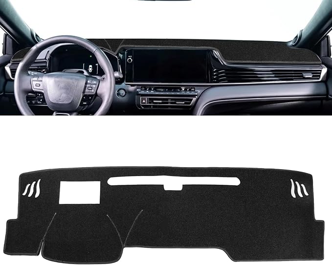 x xotic tech Center Console Dashboard Mat Compatible with Toyota Camry 2025 2026 with HUD, Pre-Cut Non-Slip Sunshield Sun Glare Protector Dash Carpet Pad Black Cover