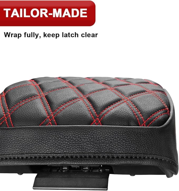 KBH Center Console Armrest Cover for Toyota Tacoma 2024 2025 2026, Vinyl Leather Trim, Durable Middle Console Protector, Anti-Scratch