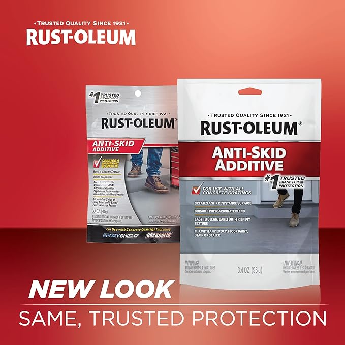 Rust-Oleum Anti-Skid Additive | Aluminum Oxide Formula | Adds Slip Resistance | Sand-Like Particles | 3.4 oz