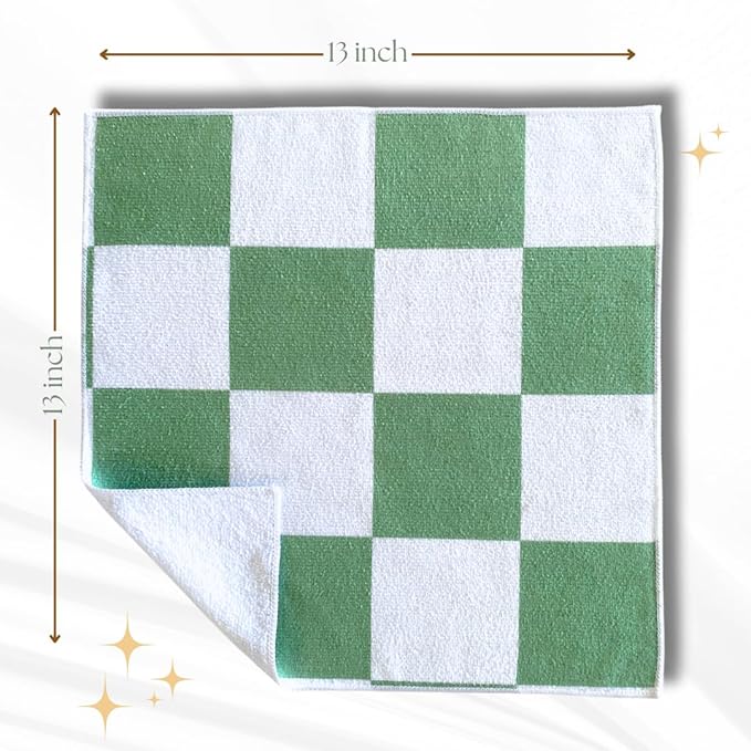 Microfiber Cleaning Cloths 13x13 – Lint-Free, Streak-Free Reusable Towels for Kitchen, Glass, Bathroom & Car | Cloak & Sage
