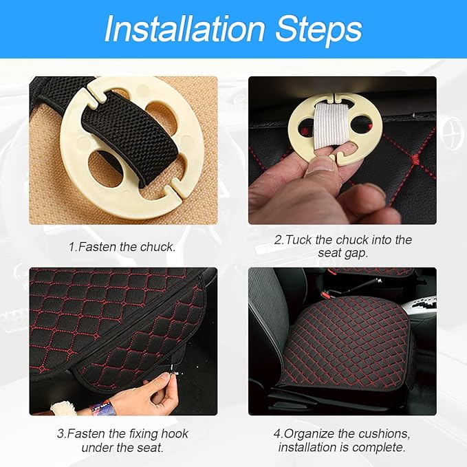 3PCS Set Car Seat Cushion for Front and Back Seat, 3D Soft Linen Breathable Auto Seat Cover, Comfort Non-Slip Rubber Bottom, Car Accessories (Coffee/3PCS)