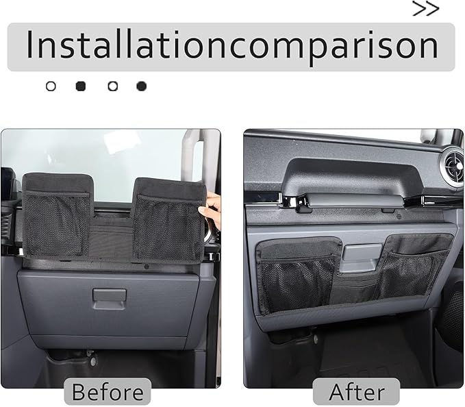 Car Glove Box Cover Storage net Bag Storage Bag Compatible with Ineos Grenadier 2020-2025 Oxford Cloth Car Glove Box External Adhesive Storage Bag Organizer Interior Accessories