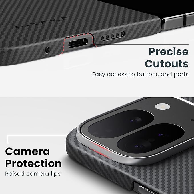 pitaka for Pixel 9 Pro Fold Case, Slim & Light Case for Pixel 9 Pro Fold with a Caseless Touch Feeling, 600D Aramid Fiber Made