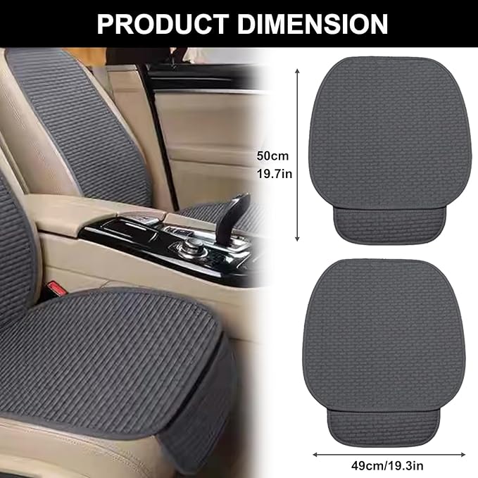 2PCS Car Seat Covers Cushion Pad Breathable Anti Slip Auto Seat Protector Pad with Storage Pocket Universal fit for Most Automotive, Truck, SUV, and Van