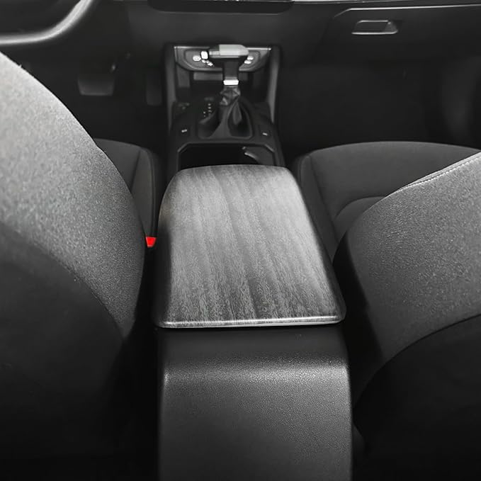 ABS Car Central Console Armrest Cover Armrest Cushion Cover Center Console Box Pad Compatible with Kia K4 2025-2026 Accessories (Wood Grain Style)
