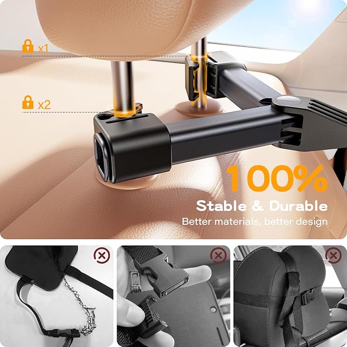 TAZENI Baby Car Mirror for Baby Hook Clip Design Never Shake Baby Mirror for Car Seat Rear Facing Easy Install Crystal Clear View ShatterProof Crash Tested White