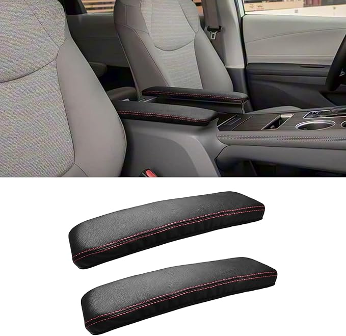 Compatible with Center Console Armrest Cover for Toyota Sienna 2018 2019 2020 2021 2022 2023 2024 Leather Arm Rest Storage Box Lids Cushion Protector Pad