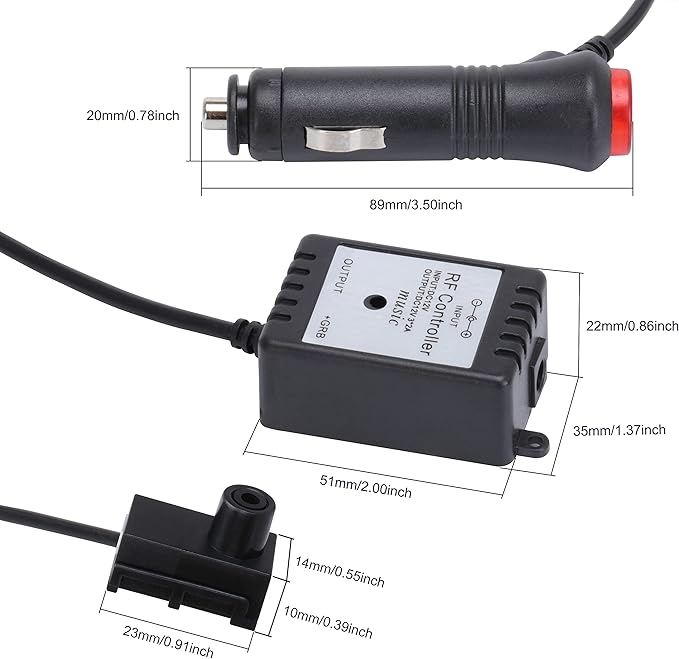 Car Atmosphere Light Kit 6m Fiber Optic RGB Multicolor Sound Active Music Sync Memory Function RF Remote Controller USB Car Interior Ambient Lighting Kit DC 12V