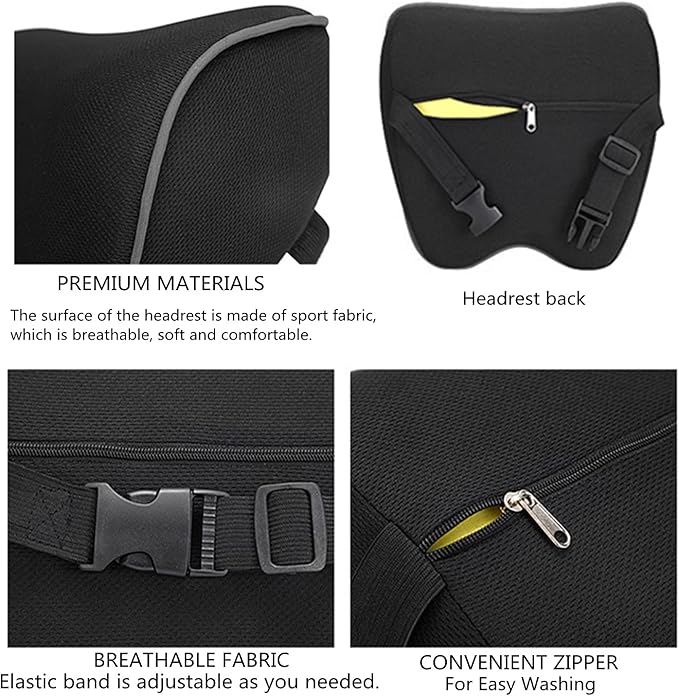 Car Seat Neck Pillow, Headrest Cushion Relieve Neck Pain for & Muscle Tension,100% Memory Foam Neck Support Head Pillow for Ergonomic Design