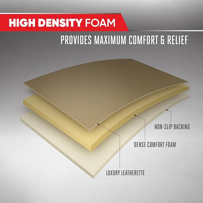 Motor Trend Seat Covers for Cars Trucks SUV, Faux Leather Beige Padded Seat Covers with Storage Pockets, Premium Interior Car Seat Cover, 2 x Front Seat Covers