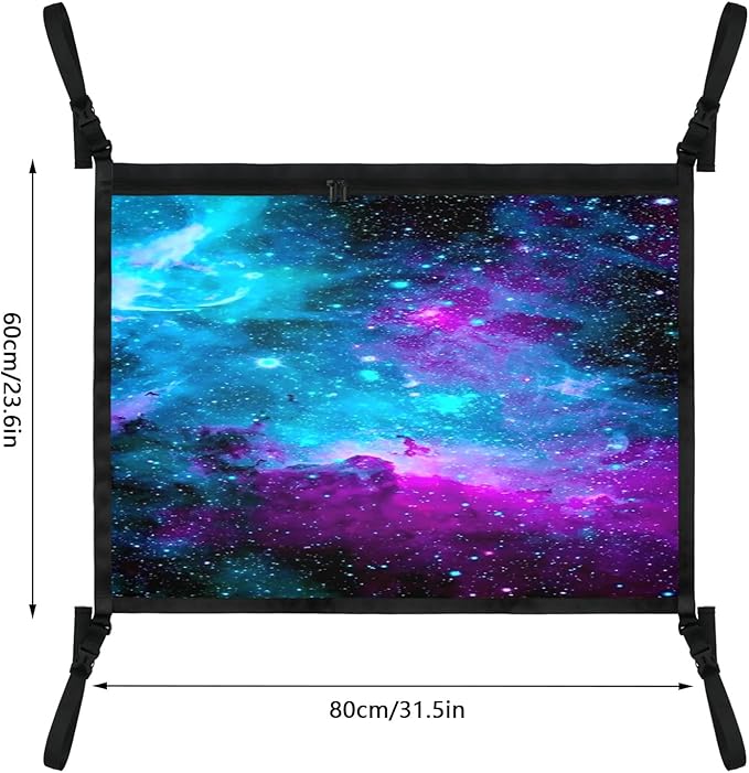 Galaxy Car Storage Mesh Organizer Ceiling Cargo Net Double-Layer Adjustable Zipper Truck SUVs Travel Road Trip Essentials etc. Interior Organizer