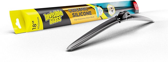 Invisible Glass CSB18 Ceramic Silicone 18" Premium All-Season Windshield Wiper Blade – Automotive Replacement Beam Blade with HydroGuard Water Repellent Coating for Quiet, Streak-Free Performance