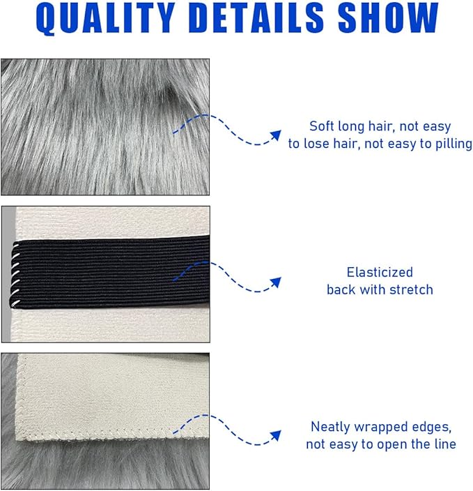 Furry Car Center Console Cover, 11.8"×7.9" Sheepskin Wool Armrest Box Cushion Pad, Comfort Soft Auto Center Console Protector, Interior Decor Accessories for Most Vehicles (Light Gray)