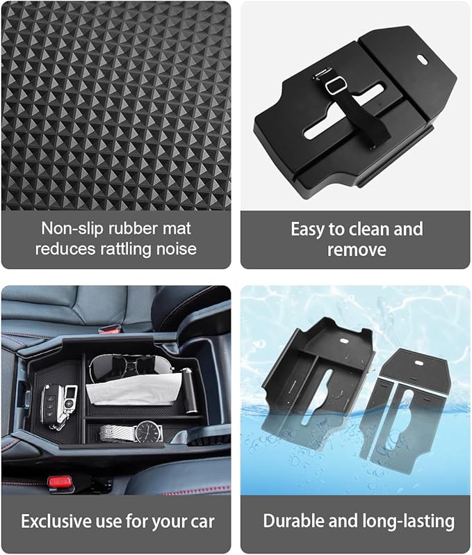 CDEFG for 2023-2025 2026 Honda Accord Center Console Organizer with Tissue Dispenser Slot 2025 2026 Accord Hybrid Accessories Armrest Tray Storage Box(Included Tissue Pack)