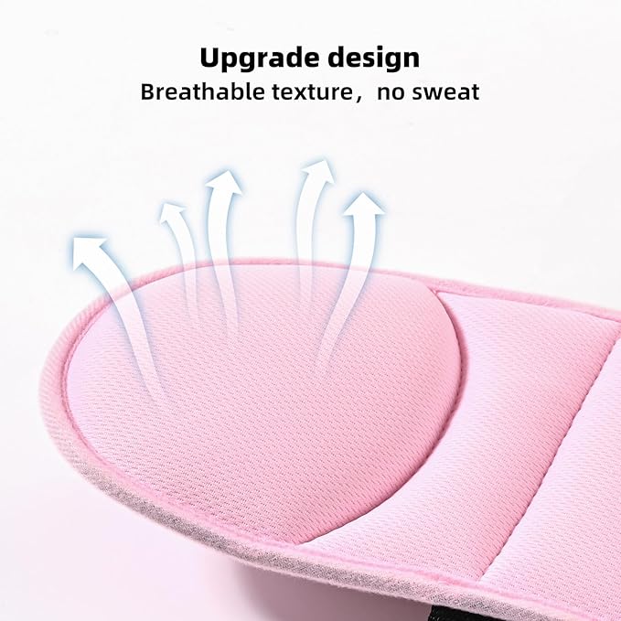 LETTON Kids Head Support Band for Car Seat, Safe, Comfortable Car Seat Head Neck Relief, Adjustable Child Head Band Strap Headrest for Kids, Pale Pink