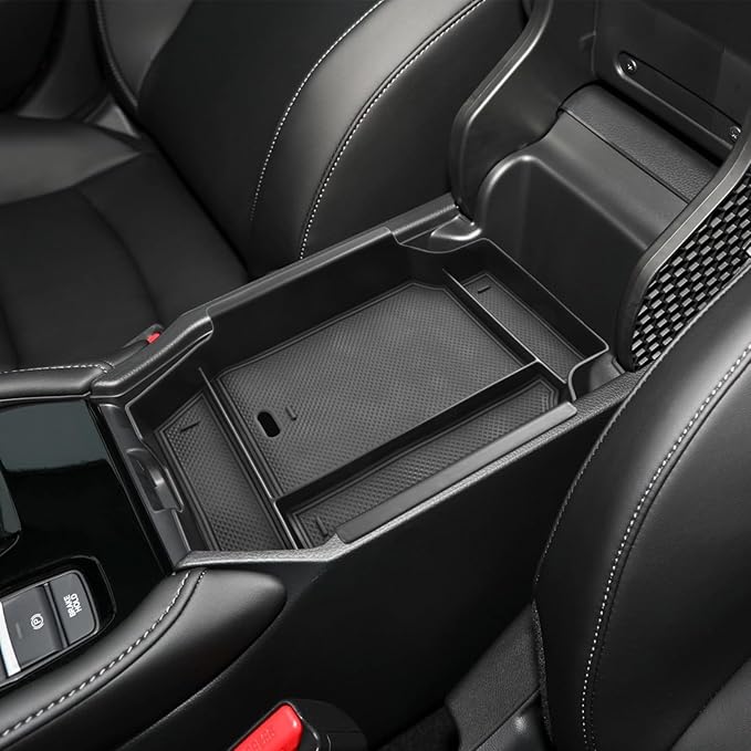 EDBETOS Center Console Organizer Compatible with 2023 2024 2025 2026 Honda Accord LX EX Sport EX-L Sport-L Touring Hybrid ABS Plastic Material Armrest Box Insert Tray Storage Accessories,Black