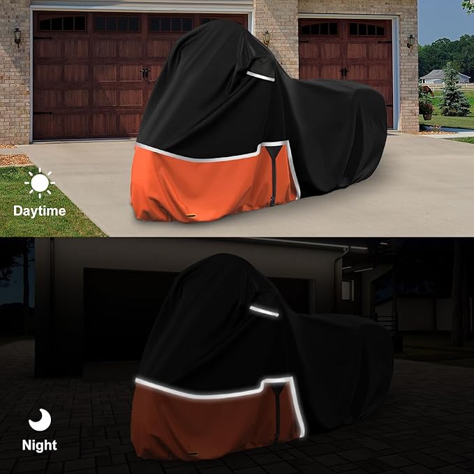 Waterproof Motorcycle Cover Replace for Indian Scout/Scout Bobber/Chief, 420D Oxford Cloth Customized Motorcycle Cover for Snow Rain Dust Protection
